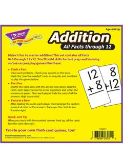 Trend Enterprises Trend Enterprises: Addition All Facts Through 12 Skill Drill Flash Cards, Great for Skill Building and Test Prep, Self-Checking Design, 169 Cards Included, for Ages 6 and Up  - Image 3