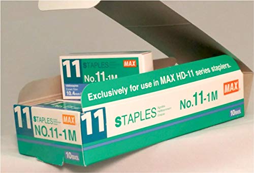 Max Staples No. 11-1M- Pack of 10 Boxes (10,000 Staples) - Image 5