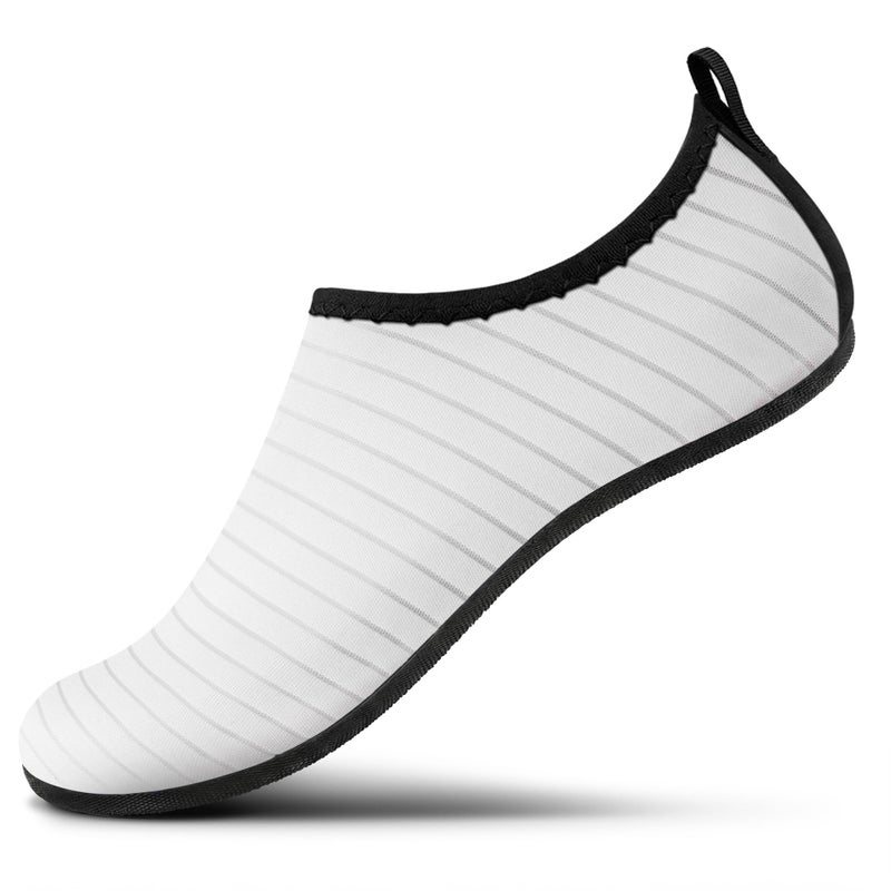 SEEKWAY Water Shoes Quick-Dry Aqua Socks Barefoot Non Slip for Beach Swim Yoga Pool Lake Surf Women Men White SK002(U) - Image 1
