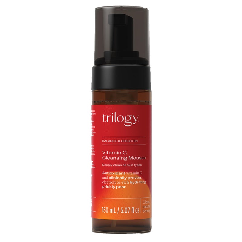 Trilogy Vitamin C Cleansing Mousse, Antioxidant Balancing Facial Cleanser, 150mL - Image 1