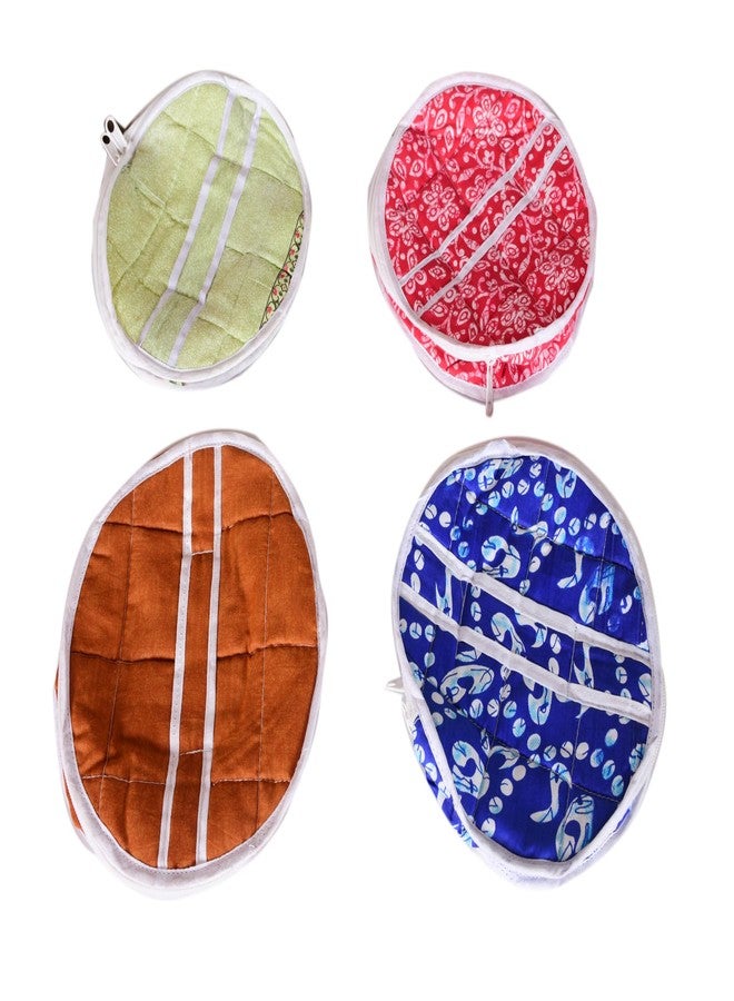 SuneshCreation Roti Bag Rumal Set Hot Hygienic Traditional Chapati Tortilla Wrap bag with Chain, Multicolor-Pack of 2 - Image 3