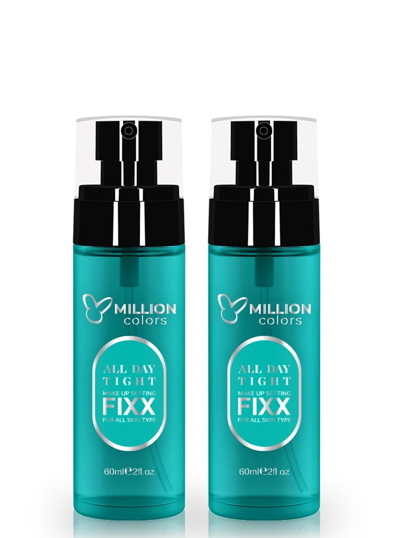 Million Colors Makeup Fixer Spray After Makeup - 60ml (Pack of 2) - Image 1