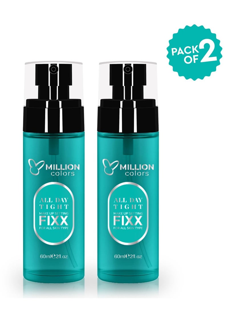 Million Colors Makeup Fixer Spray After Makeup - 60ml (Pack of 2) - Image 2