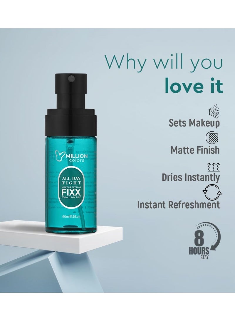 Million Colors Makeup Fixer Spray After Makeup - 60ml (Pack of 2) - Image 5