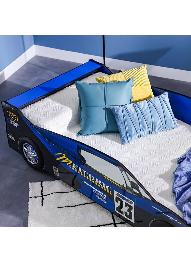 DANUBE HOME Ranger Meteoric 90X190 Car Bed – Kids Car-Shaped Bed for Boys & Girls – Comfortable and Stylish Children's Bed for Bedroom, Playroom, Ideal for Nursery Décor -Blue  - Image 2