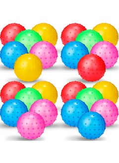 Jerify 24 Pieces Knobby Balls Spiky Bounce Ball Toy Large Bouncy Balls Bulk Inflatable Sensory Balls Soft Massage Stress Plastic Balls For School Party Play Outdoor Indoor  - Image 1