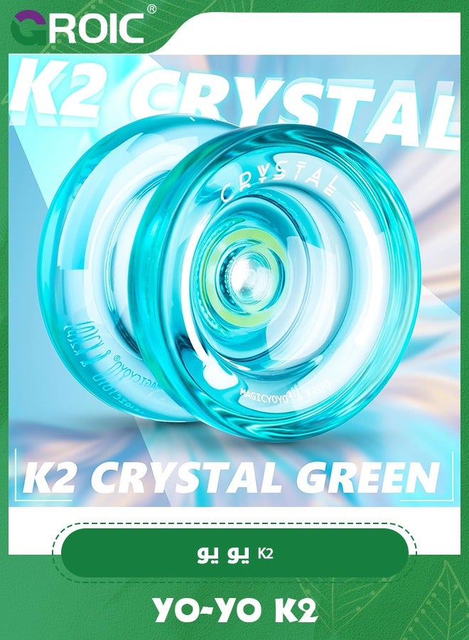 GROIC K2 Crystal Yoyo Responsive Yoyo for Kids, Yoyo Professional Fingerspin Trick, Dual Purpose Yo yo with 10 Yo yo Strings,Yoyo for Finger Spin Tricks Intermediate Play - Image 5