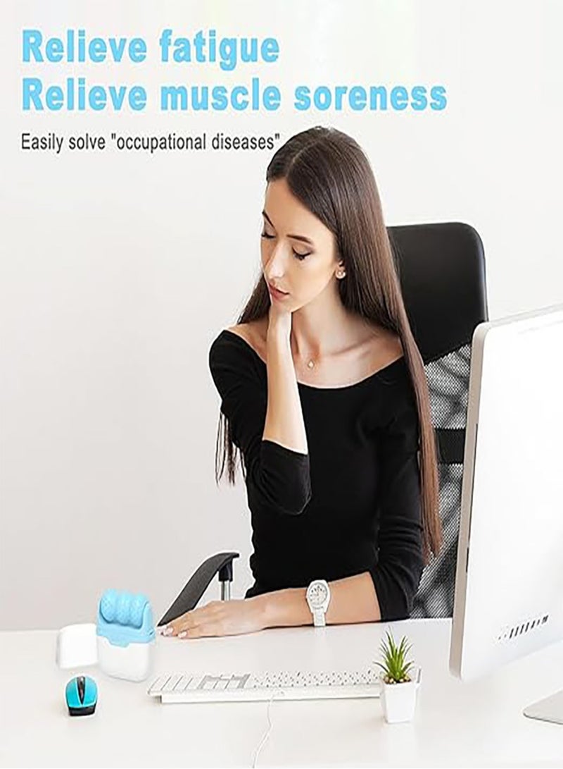 بكرة ثلج للوجه والعين، 2 في 1 للانتفاخ والصداع النصفي وتخفيف الالم والاصابات الطفيفة - ديوجنز لي للعلاج البارد، منتجات العناية بالبشرة، ازراق، موصل بسلك كهربي - Image 4