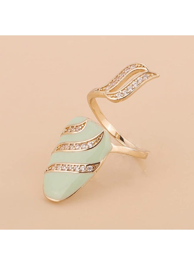 Rumtock Knuckle Nail Ring Mint Nail Protecting Ring with CZ Crystal for Women Girls Finger Tip Manicure Jewelry - Image 4