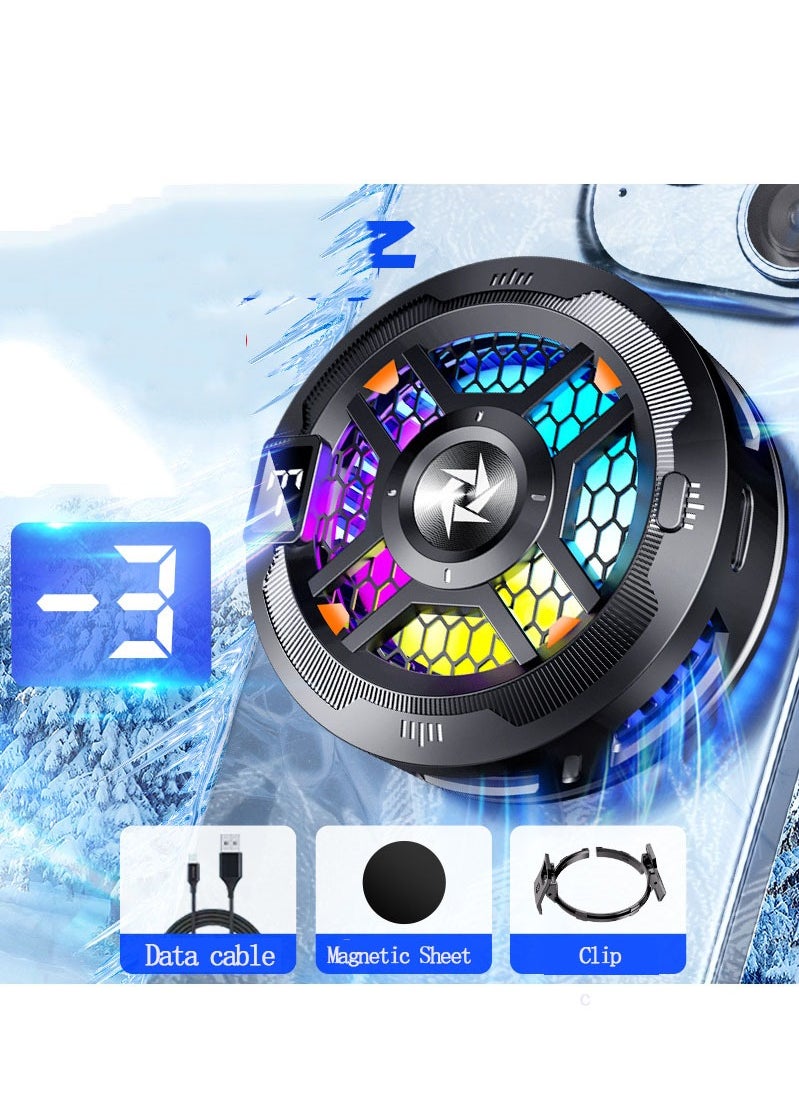 ESSAGER Mobile Phone Radiator Magnetic Back Clip Semiconductor Cooling Artifact E-Sports Chicken Game Android Tablet Universal  - Image 1