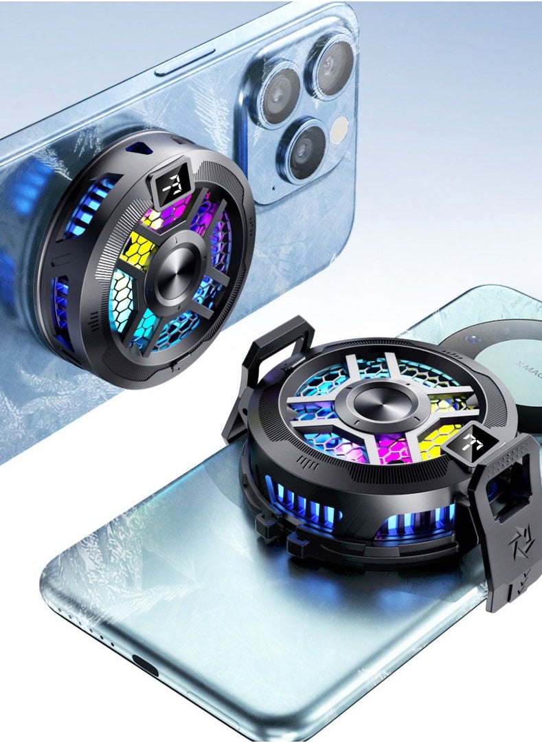 ESSAGER Mobile Phone Radiator Magnetic Back Clip Semiconductor Cooling Artifact E-Sports Chicken Game Android Tablet Universal  - Image 2