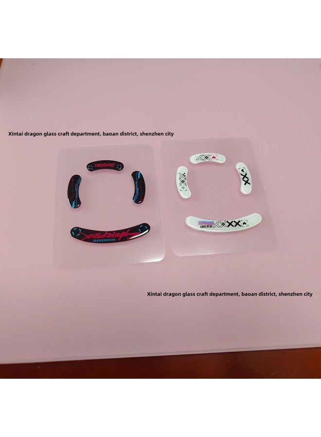 The Electronic Competition Game Along The Skating Version Wear-resistant  Generation Two Generation Three Generation Tempered Mouse Glass Foot Stickers Style Is Complete-Color:Small Dots Pure Black - Image 4