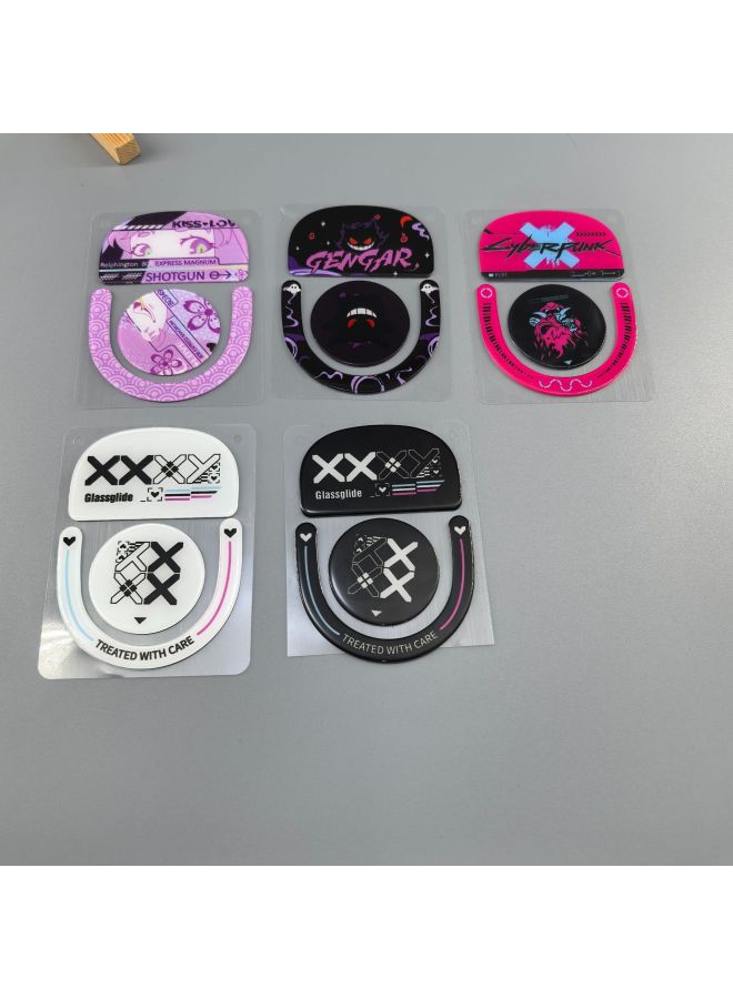The Electronic Competition Game Along The Skating Version Wear-resistant  Generation Two Generation Three Generation Tempered Mouse Glass Foot Stickers Style Is Complete-Color:Small Dots Pure Black - Image 5