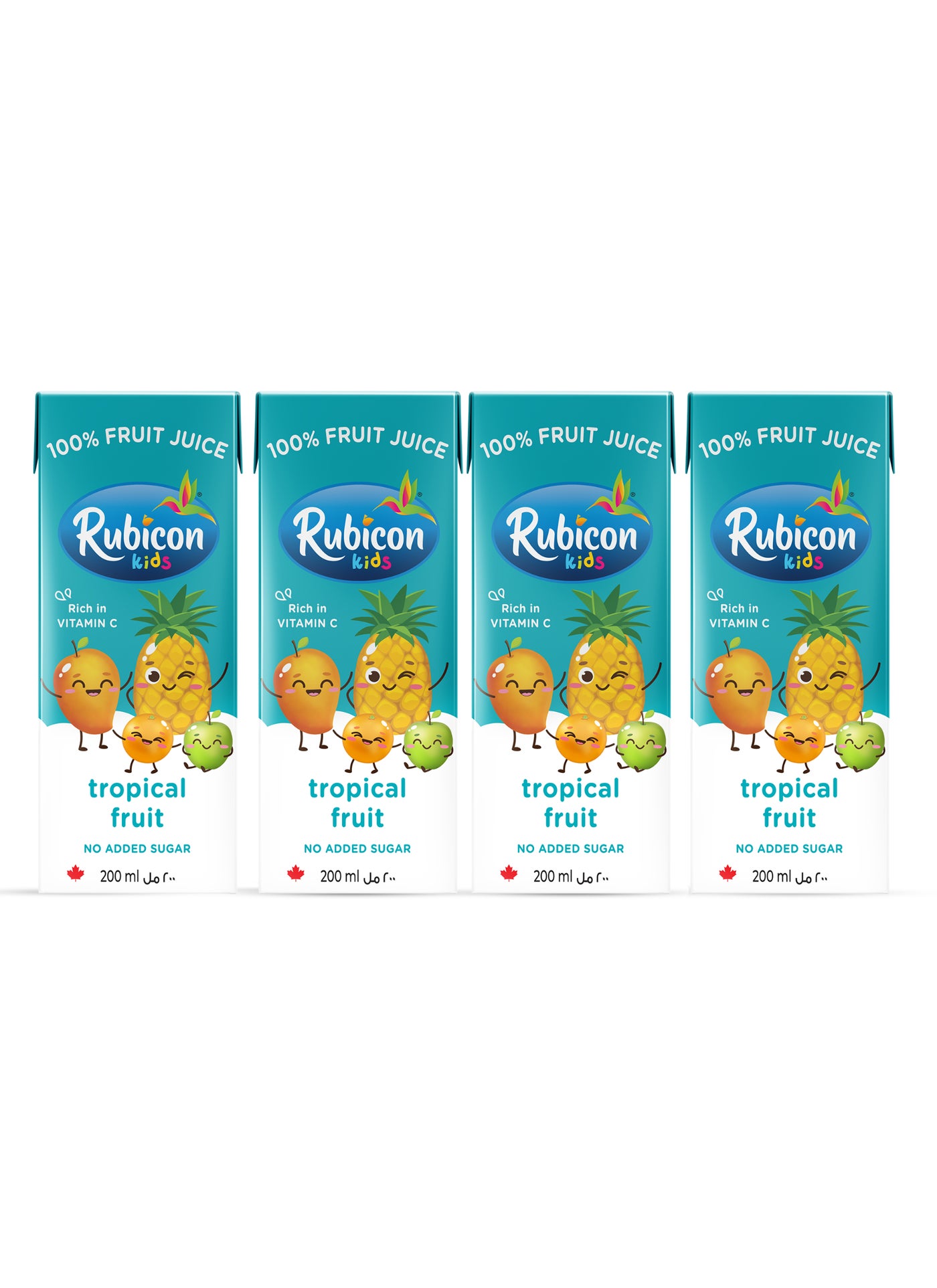 Rubicon Kids Tropical Fruit Juice, With Vitamin C, No Added Sugar
