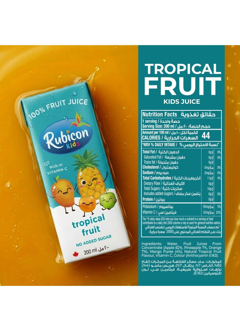 Rubicon Kids Tropical Fruit Juice, With Vitamin C, No Added Sugar - Image 3