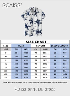roaiss Short Sleeve Tropical Print Shirt for Men Casual Lapel Collar Button down Shirts Comfy and Breathable Shirts Ideal for Holiday or Daily Wear Men's Stylish Versatile V Neck Beach Shirts  - Image 4