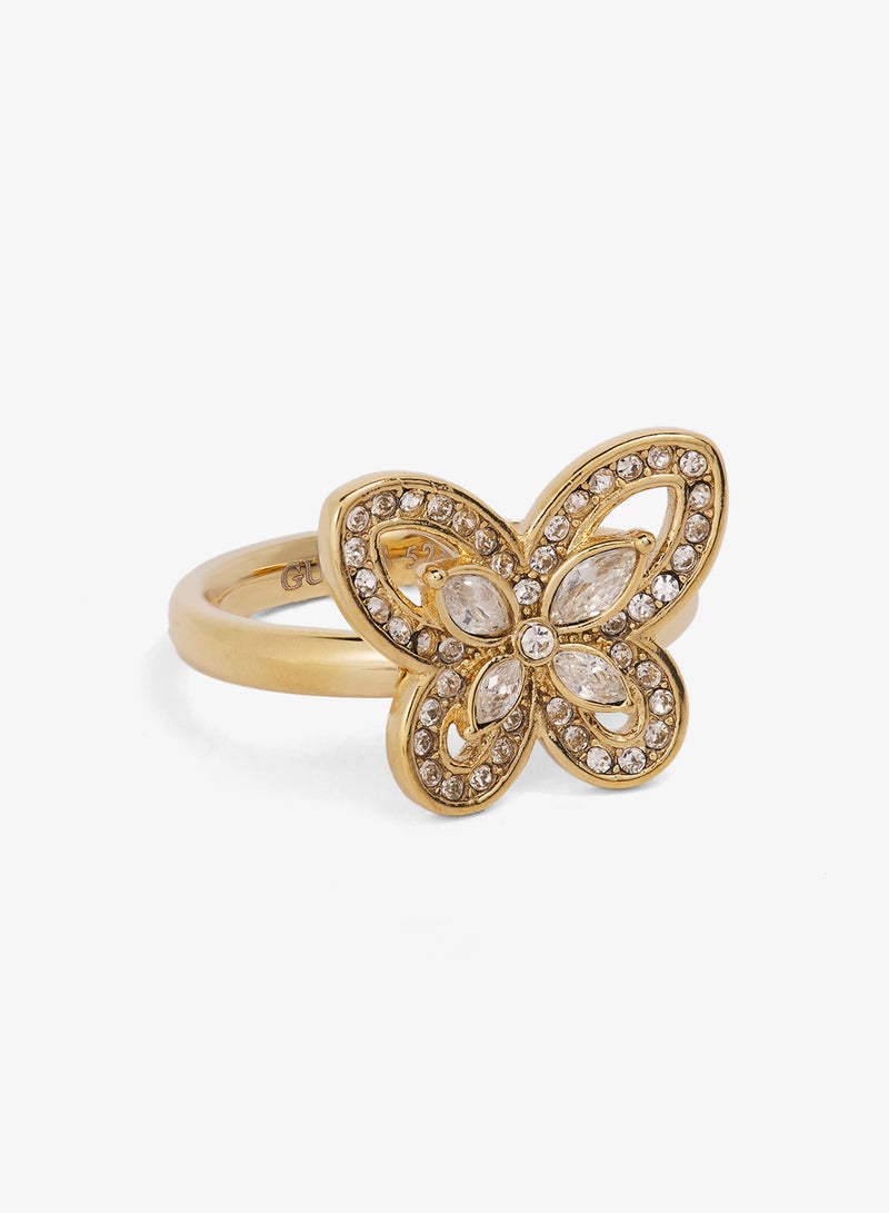 GUESS 16mm Lily Butterfly Ring - Image 1