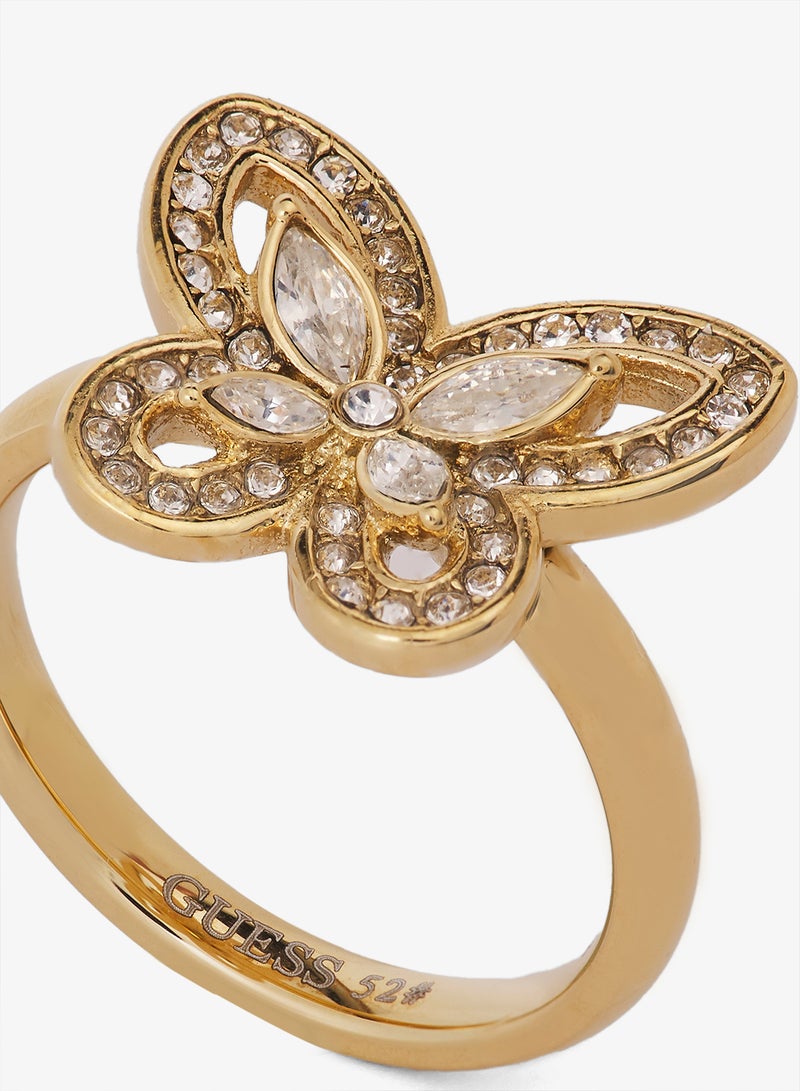 GUESS 16mm Lily Butterfly Ring - Image 4