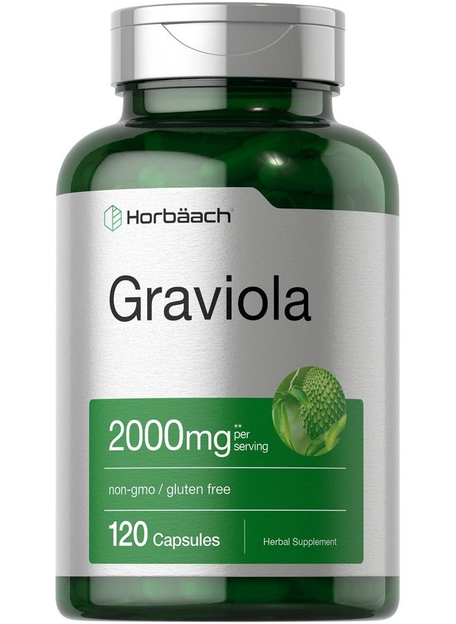 Horbaach Horbäach Graviola Extract 2000 mg 120 Capsules | Non-GMO, Gluten Free | Soursop (Annona Muricata)  - Image 1