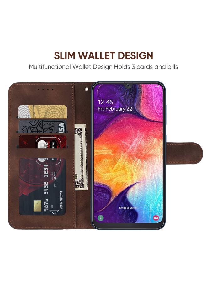 S-TOP Case For Samsung Galaxy A50 Skin Feel Geometric Lines Leather Phone Case - Image 3