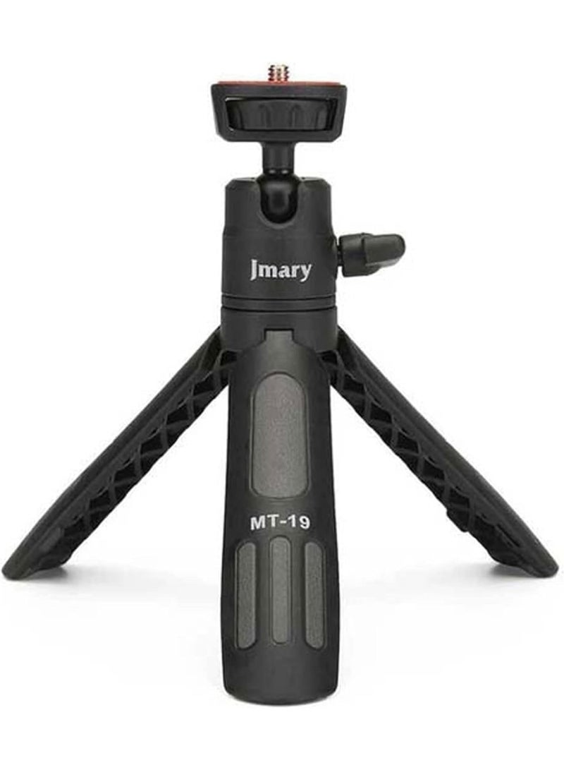 Jmary MT-19 Mini Mobile Stand with 360° Adjustable Ball Head, Extendable Tabletop Tripod for Smartphones, Lightweight Portable Tripod with 14–30 cm Height Range and 120 g Load Capacity - Image 1