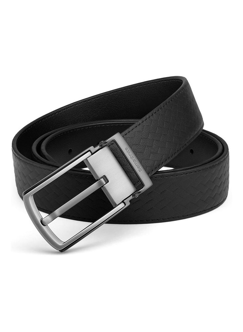 Samsonite Aamir II BIZ CTR AL 02 Leather Belt, Black|Stylish|Premium Quality|Classic Pin - Image 1