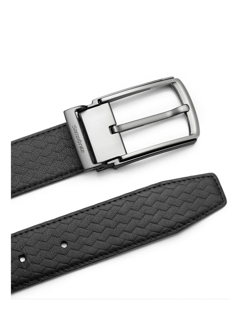 Samsonite Aamir II BIZ CTR AL 02 Leather Belt, Black|Stylish|Premium Quality|Classic Pin