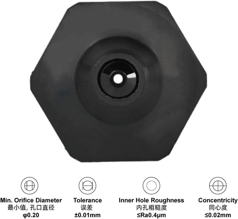 فوهة Mellow V6 عالية السرعة ومتينة، تقلل من الاحتكاك، متوافقة مع فوهات طابعات 3D من نوع M6 (0.6 مم). - Image 4