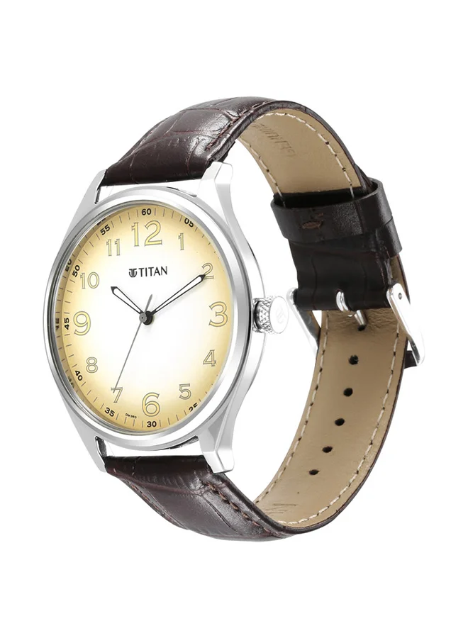 تيتان Leather Analog Wrist Watch 1802SL14