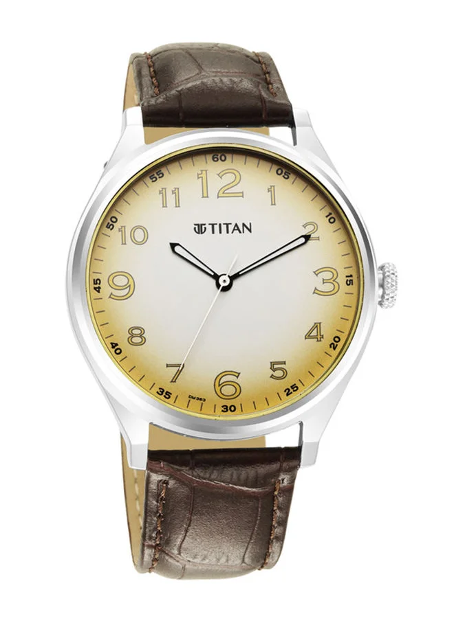 تيتان Leather Analog Wrist Watch 1802SL14