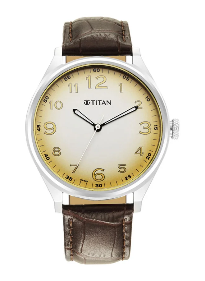 تيتان Leather Analog Wrist Watch 1802SL14