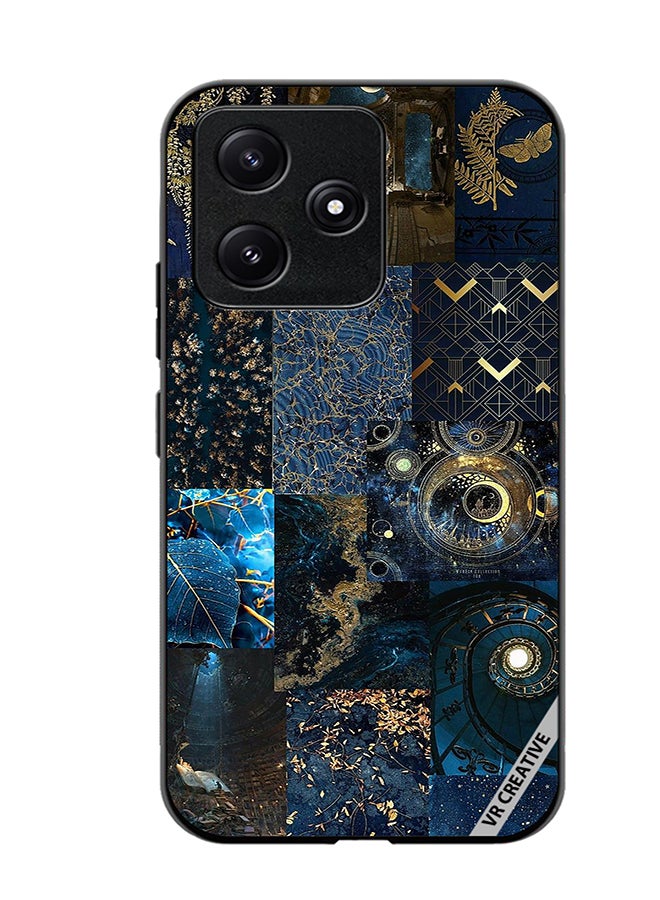 VR CREATIVE Protective Case Cover For Xiaomi Poco M6 Pro 5G Blue Neon College Design Multicolour - Image 1