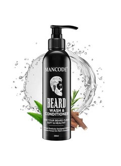 Mancode Beard Wash & Conditioner - 200Ml | Conditions & Cleans Beard Mustache | Blended With Licorice, Vitamin C & Aloe Vera | Natural & Organic Beard Shampoo For Men (Pack Of 1)