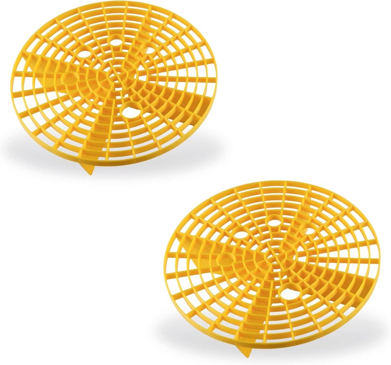 Amiss 2 Pack Car Wash Bucket Tool - Yellow, 10.2 Inch Diameter - Image 1