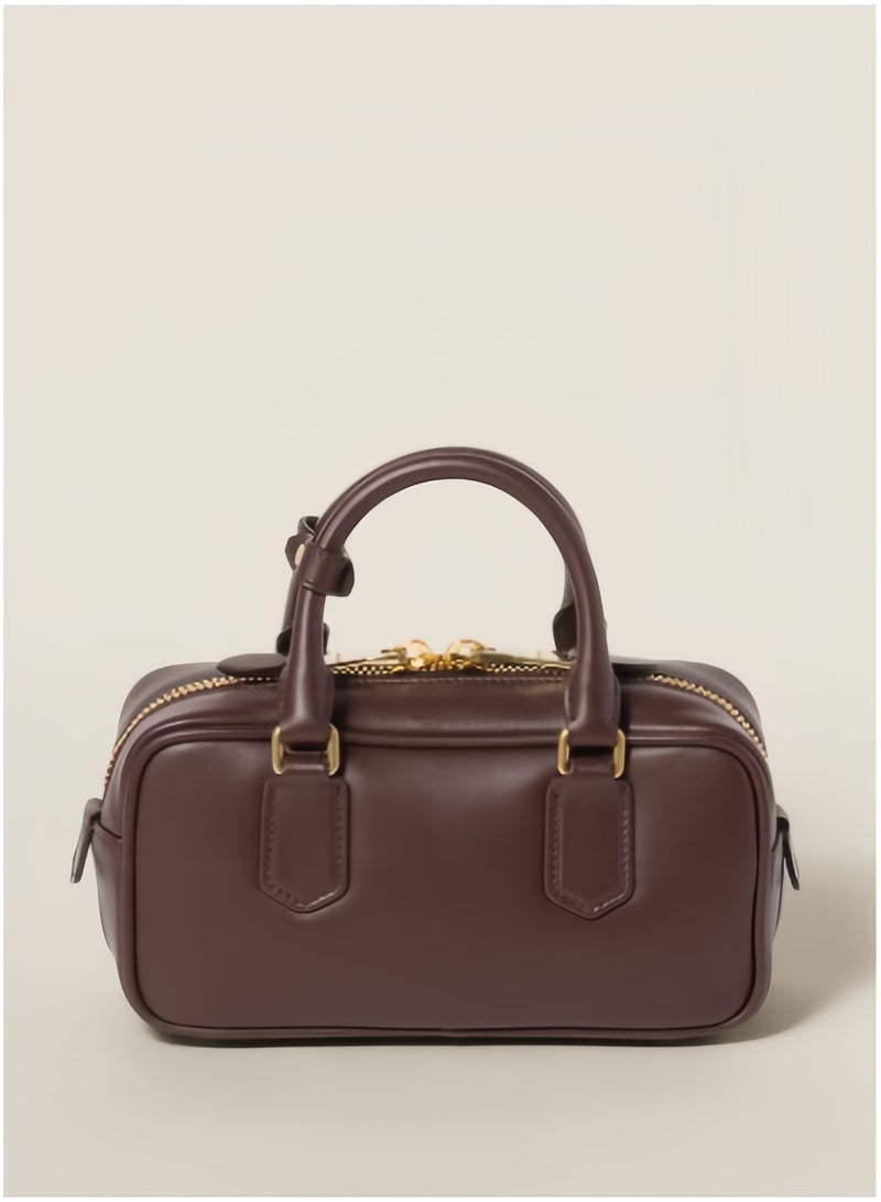 ميومي حقيبة أر كادي الجلدية، حقيبة يد نسائية من الجلد، حقيبة كتف نسائية من الجلد، حقيبة كروس بودي نسائية من الجلد، حقيبة يد، لون القهوة البني - Image 4