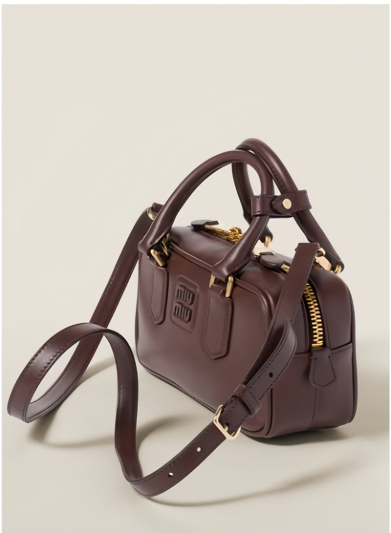 ميومي حقيبة أر كادي الجلدية، حقيبة يد نسائية من الجلد، حقيبة كتف نسائية من الجلد، حقيبة كروس بودي نسائية من الجلد، حقيبة يد، لون القهوة البني - Image 3