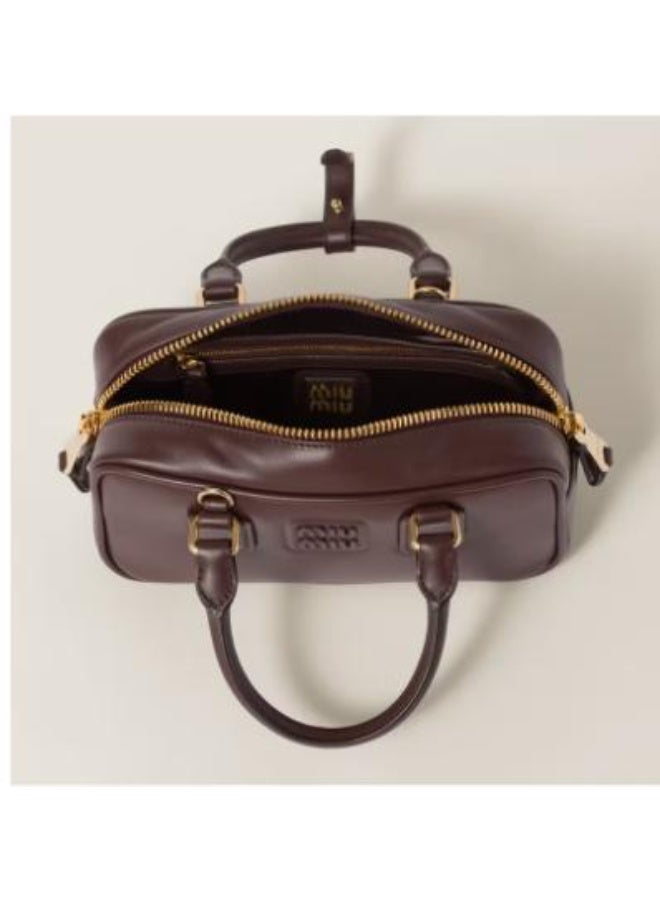 Arcadie Leather Bag, Women's Leather Tote Bag, Women's Leather Shoulder Bag, Women's Leather Cross body Bag, Hand-bag, Coffee-Brown - Image 3