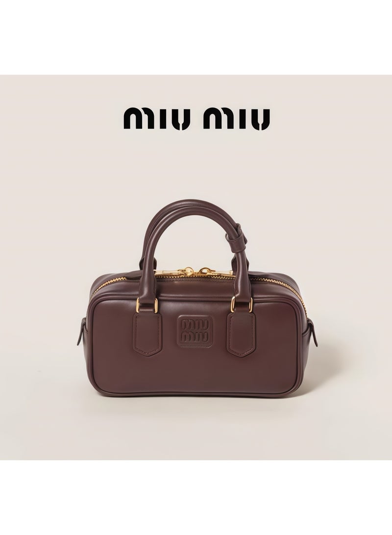 Arcadie Leather Bag, Women's Leather Tote Bag, Women's Leather Shoulder Bag, Women's Leather Cross body Bag, Hand-bag, Coffee-Brown - Image 5