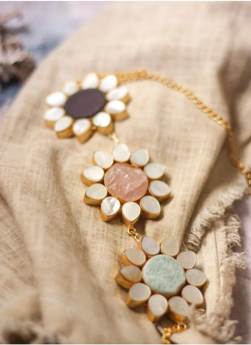 DORI Floral Embellished Choker Necklace
