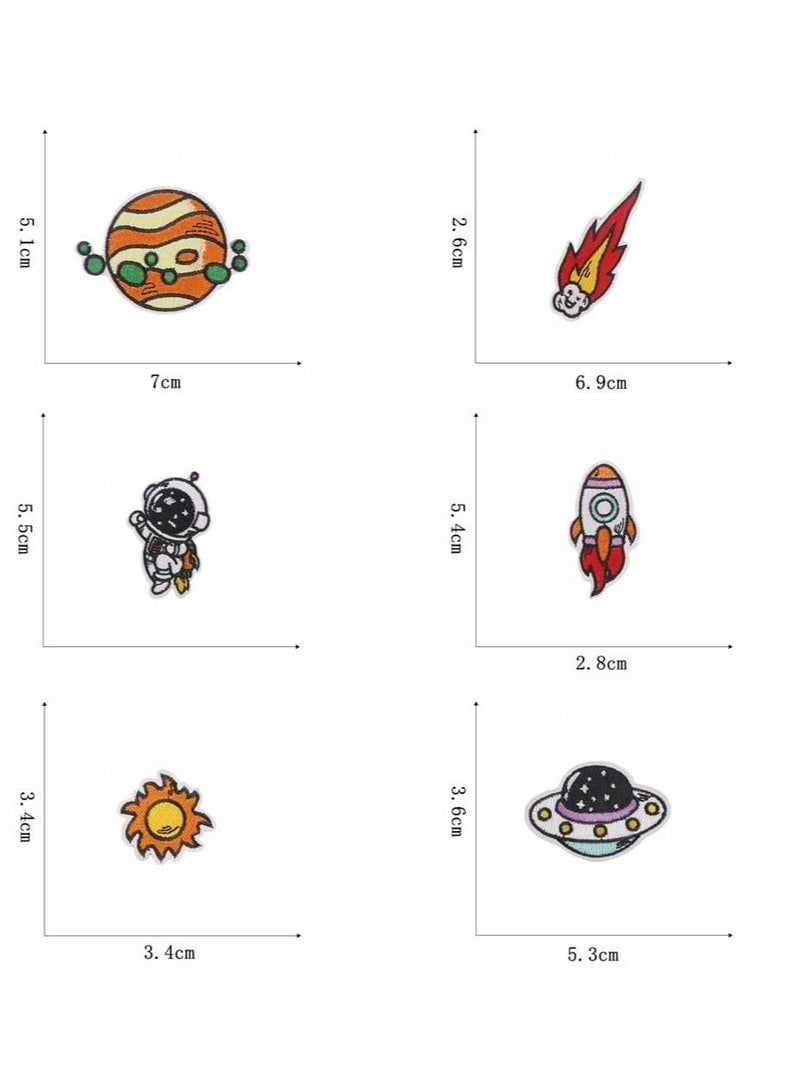 22 Pcs Astronaut Space Planets Patch Embroidered Patch Sew On Patches Set Decoration Patch Appliques Stickers for Clothing Jackets Backpack Caps Jeans Repair The Hole Stick - Image 3