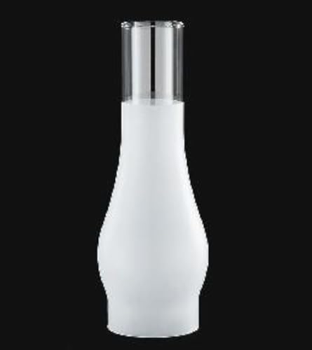 B&P Lamp® 3 Inch by 10 Inch Slim Style Glass Lamp Chimney with 3/4 Frosted Decoration for Vintage and Antique Style Globes - Image 2