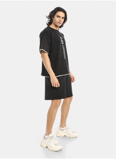 Red Circle Slip On Printed T Shirt and Shorts Set  - Image 2