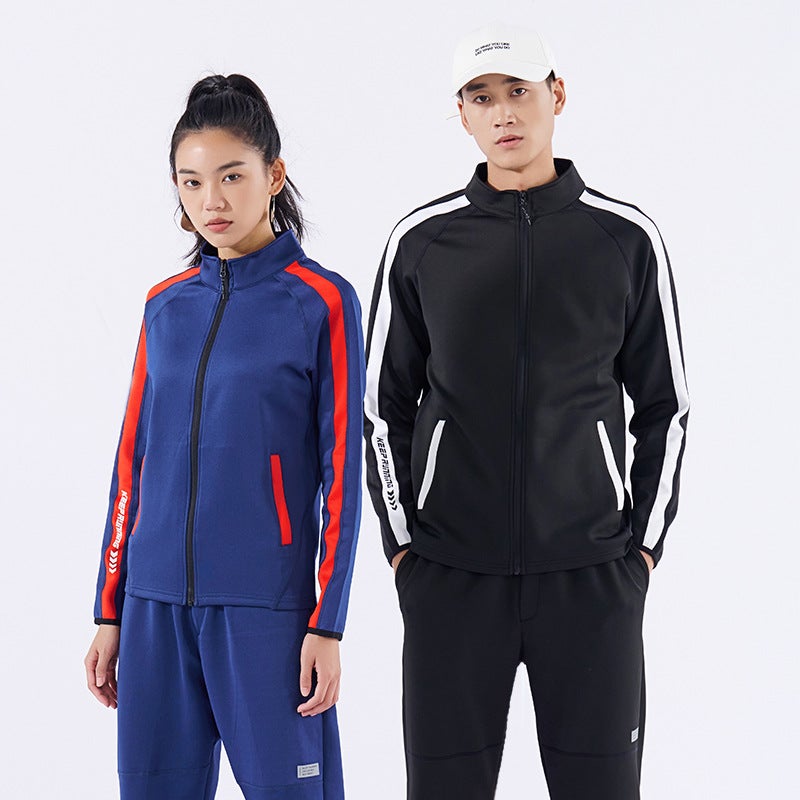Men'S And Women'S Ad Sports Casual Jacket Quick-Drying Breathable Slim-Fit Large Size Fitness Running Zipper Jacket - Image 2