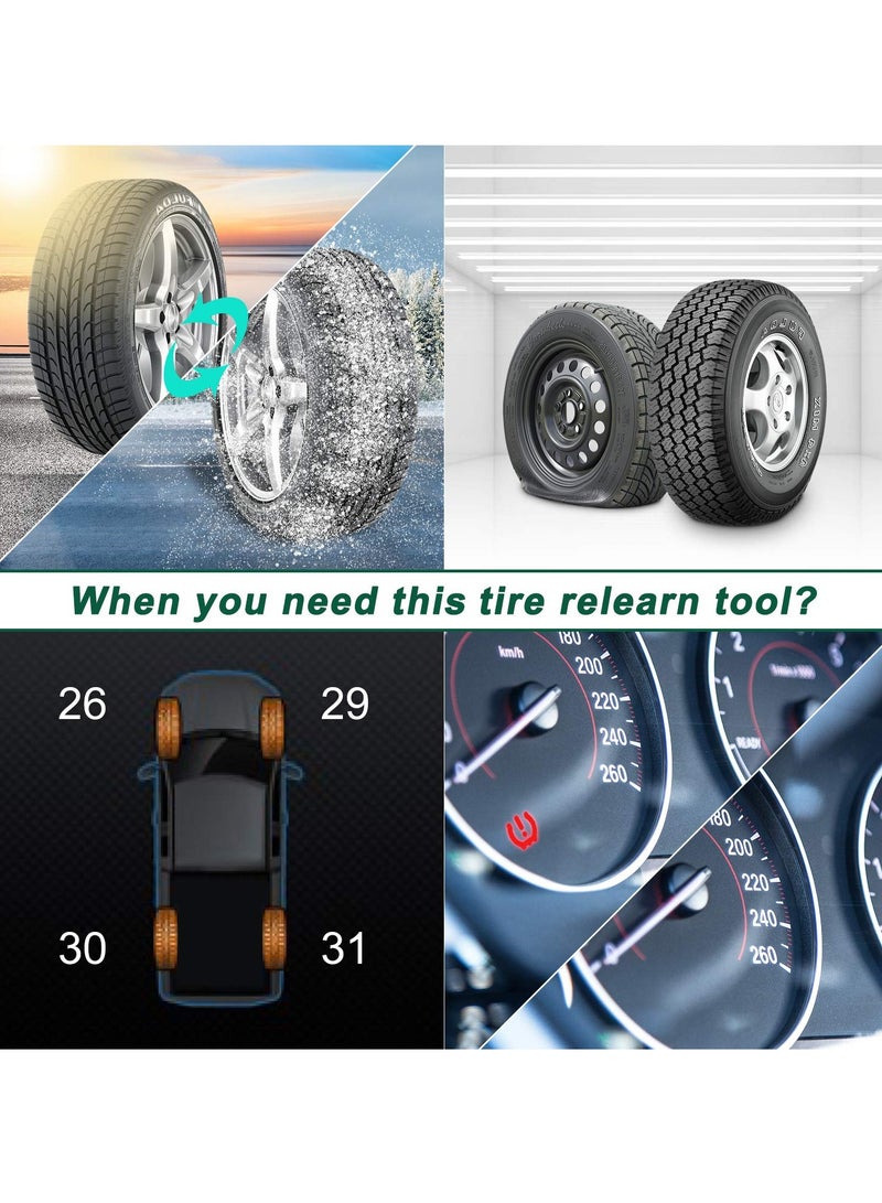 TPMS Sensor Tool, TPMS Relearn Tool for Ford Auto TPMS Reset Sensor Programming Training Tools Tire Pressure Monitoring System for F150, Mazda, Lincoln, Mercury (TPMS-19 / 8C2Z-1A203-A)