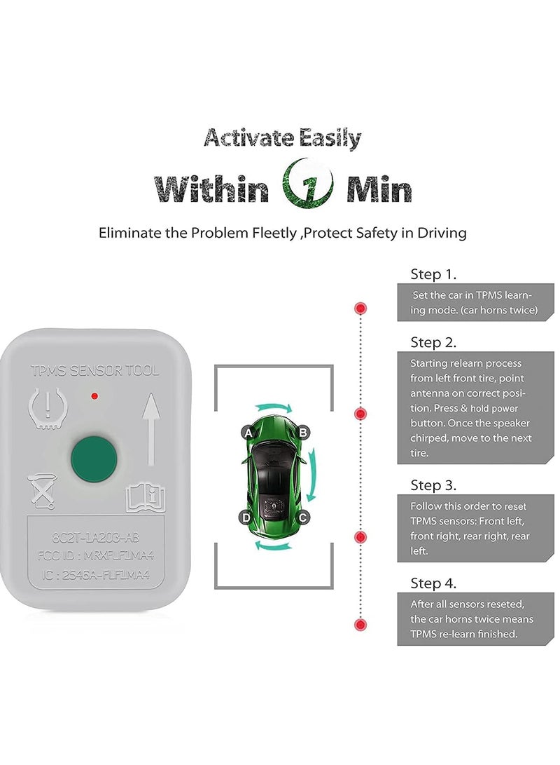 TPMS Sensor Tool, TPMS Relearn Tool for Ford Auto TPMS Reset Sensor Programming Training Tools Tire Pressure Monitoring System for F150, Mazda, Lincoln, Mercury (TPMS-19 / 8C2Z-1A203-A)