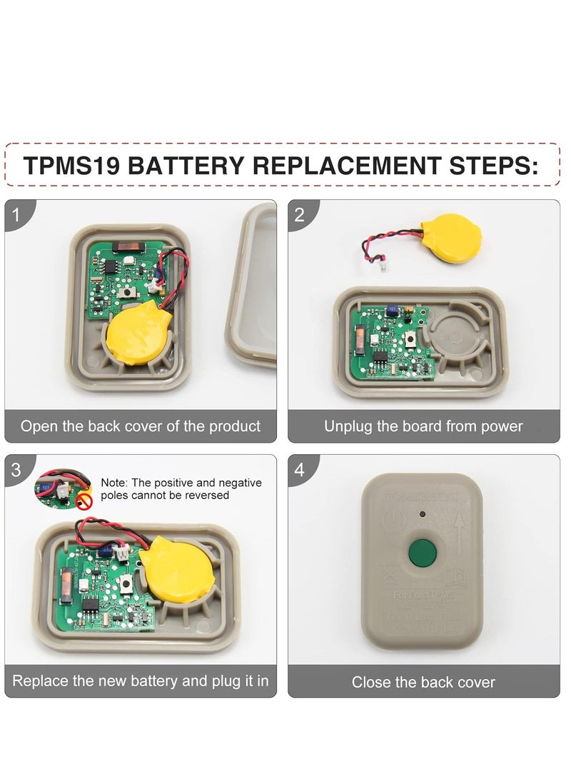 TPMS Sensor Tool, TPMS Relearn Tool for Ford Auto TPMS Reset Sensor Programming Training Tools Tire Pressure Monitoring System for F150, Mazda, Lincoln, Mercury (TPMS-19 / 8C2Z-1A203-A)