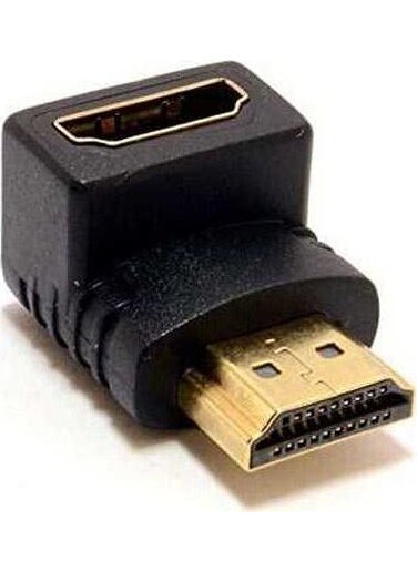 Hq Speed Hq-Speed ​​HDMI 90 Degree Male to Female Adapter Gold 