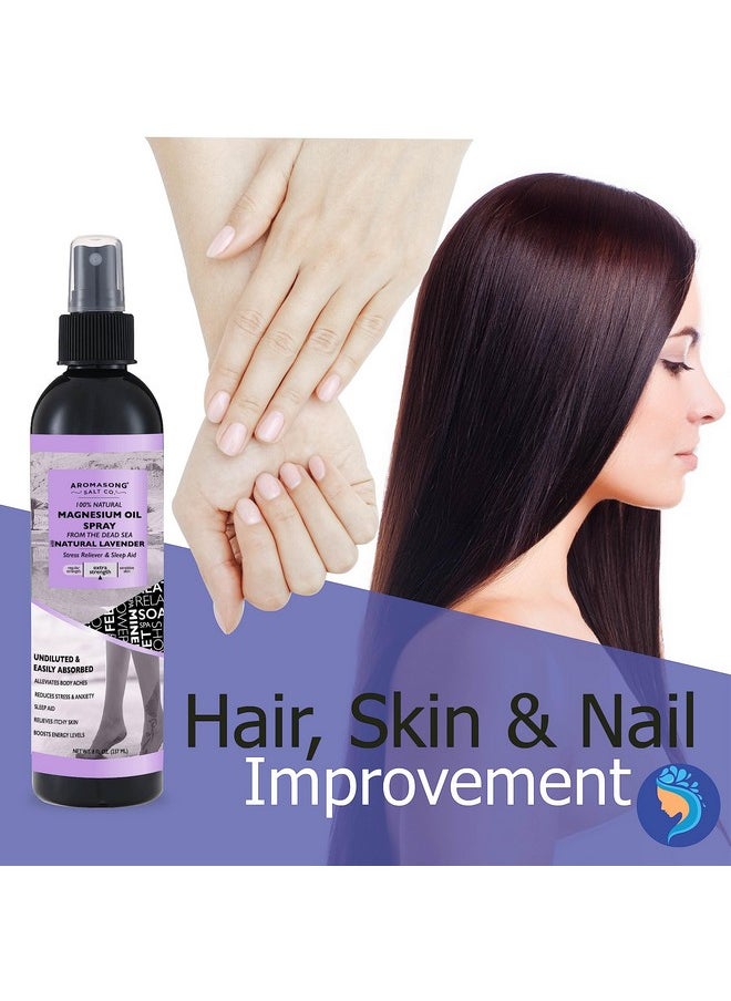 Aromasong - Extra Strength Ultra Pure Magnesium Spray With 100% Natural Lavender 8 Oz Known To Be Used For Leg Discomfort - Image 1