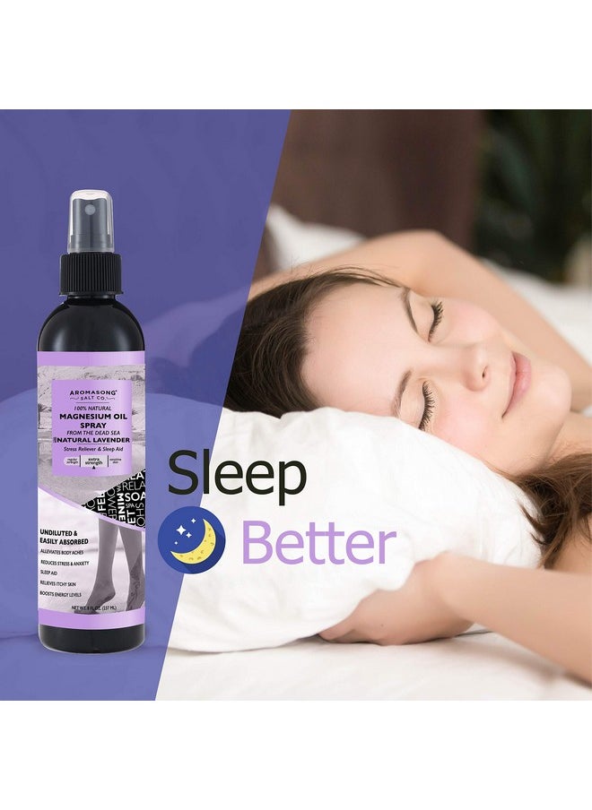 Aromasong - Extra Strength Ultra Pure Magnesium Spray With 100% Natural Lavender 8 Oz Known To Be Used For Leg Discomfort - Image 1