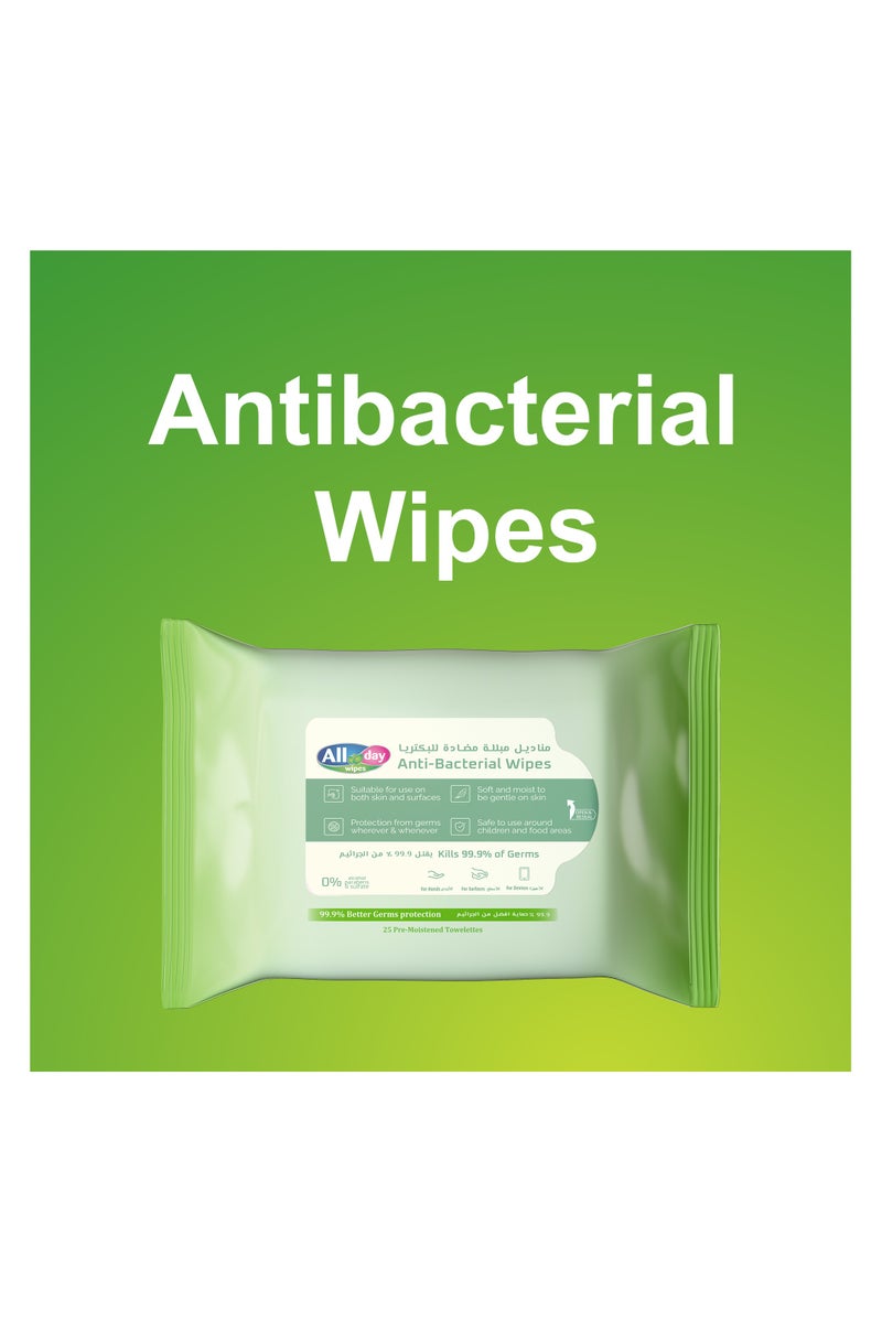 All day wipes All Day Anti-Bacterial Wipes 25 sheets - Image 5